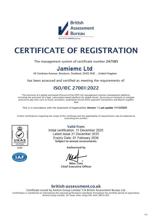 ISO Certificate 4